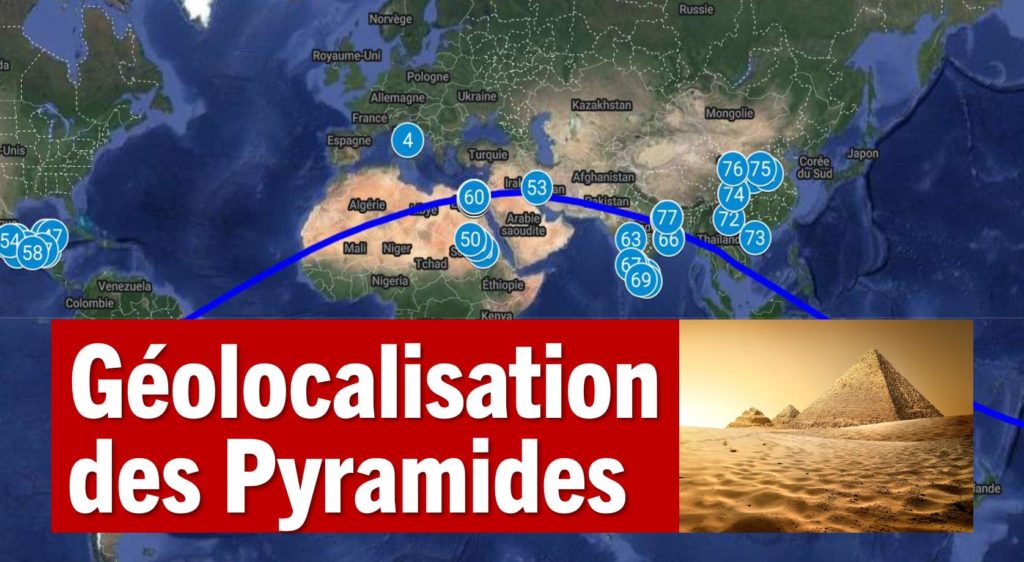 géolocalisation des Pyramides dans le monde
